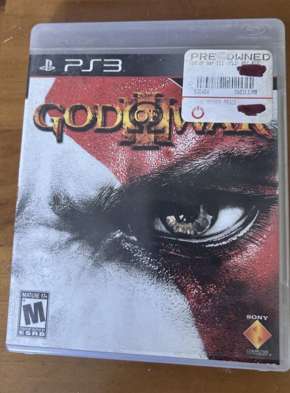 God of War III (Sony PlayStation 3 PS3 2010). Game Disc, Manual and Case